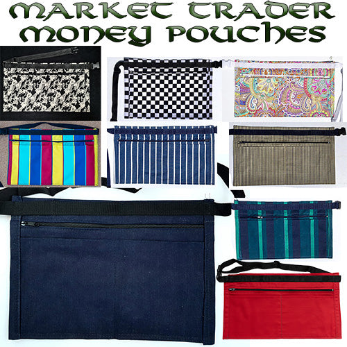 Market Stall Trader Money Belt - 4 pockets - various designs (a)