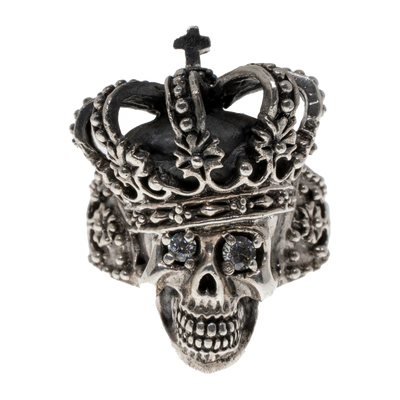 Skull King ~ 925 silver ring X-Z Sizes Available