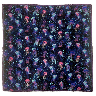 Jellyfish bandana in beautiful shades of blues, purples & aquas. handmade from 100% cotton