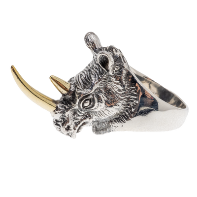 Rhinocerous Ring 925 sterling silver