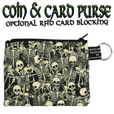 skeleton cotton coin and card purse