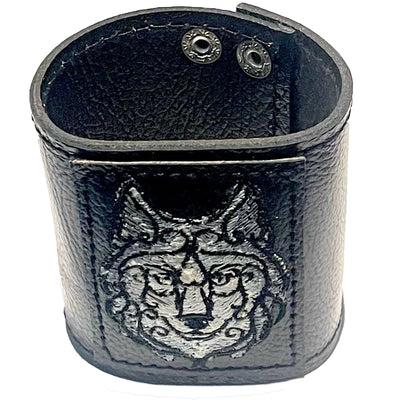 Wolf Leather Wristband