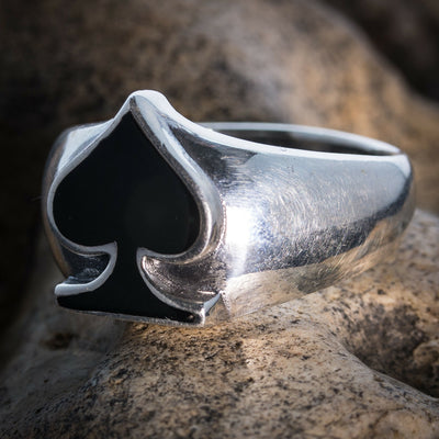 Ace of Spades Ring - .925 sterling silver