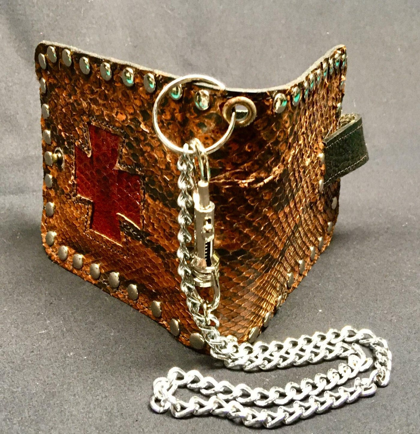 Iron Cross Genuine Python and Leather Wallet