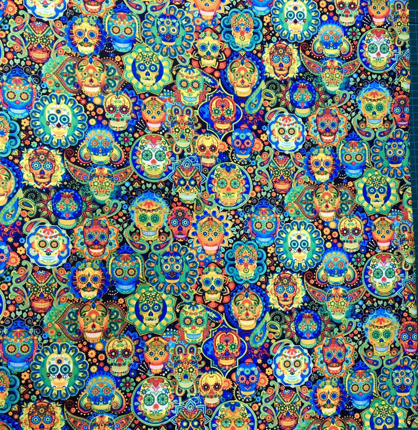 Day of the Dead Muertos Skull - Timeless Treasures - 100% Cotton Fabric