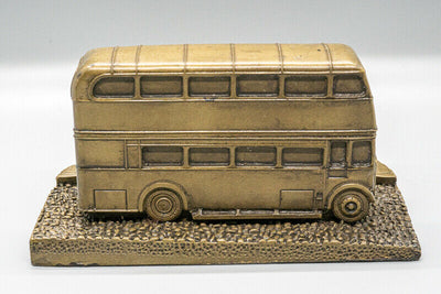 Double Decker Bus Resin Vintage Paper Weight Desktop Ornament Collectors Model