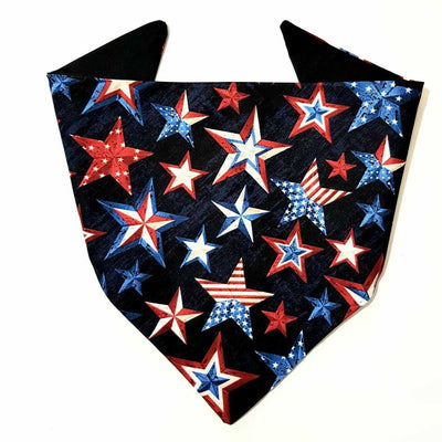 Dog Bandana Neck Tie Dog Bib Neckerchief American Stars Stripes USA Patriotic