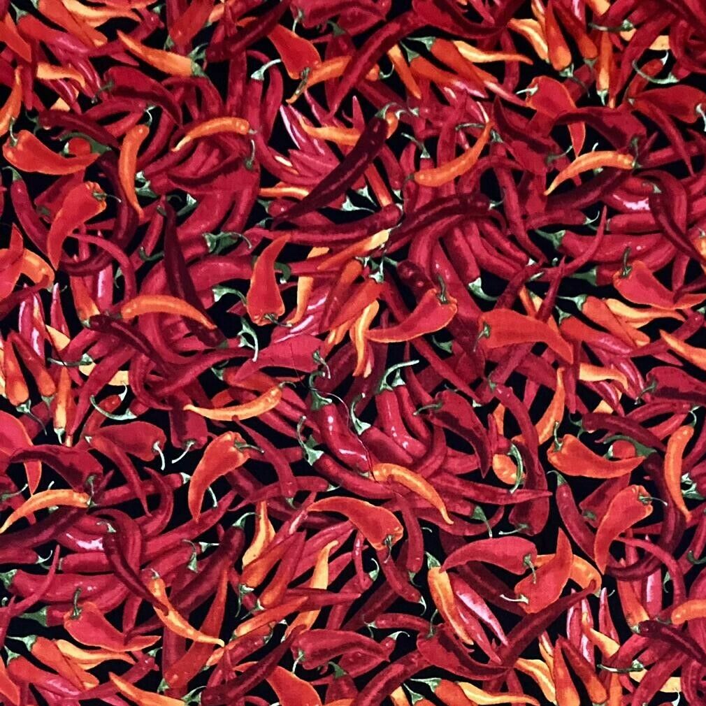 Red Hot Chilli Pepper - Timeless Treasures - 100% Cotton Fabric
