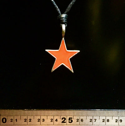 Red Star Pewter Bronze Pendant Necklace Che Guevara Gothic Biker