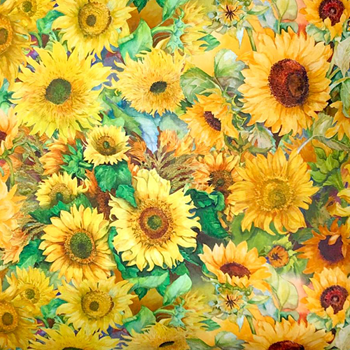 Van Gogh Style Sunflower Cushion Cover Decorative Case fits 18" x 18"