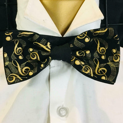 Musical Note Trebel clef Bowtie Dickie Hair Bow Prom Pre-Tied Suit feeanddave