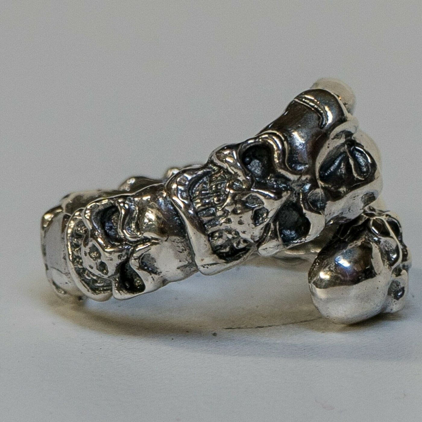 Skull Dragon Claw Ring .925 sterling silver Metal Biker Gothic Punk feeanddave