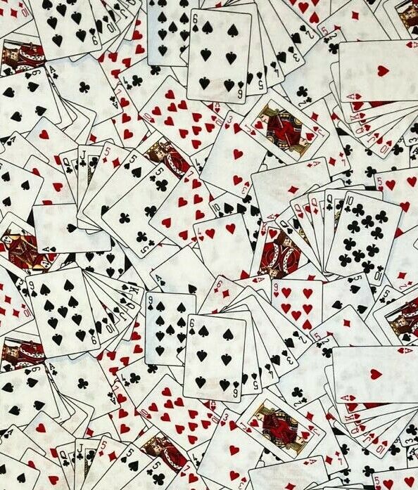 Decks of Cards Timeless Treasures 100% Cotton Fabric Perfect for Face Masks