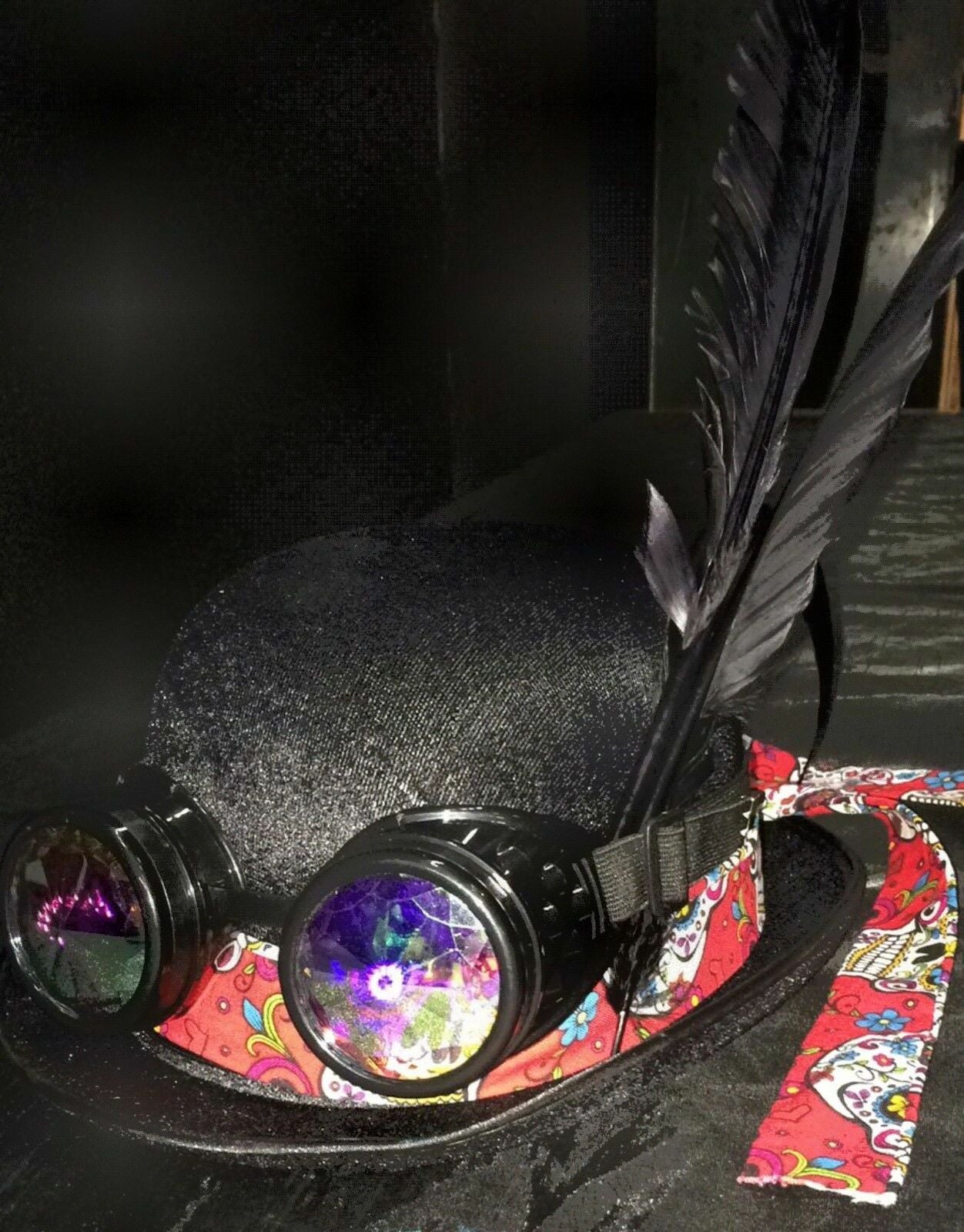 Steampunk Bowler Hat Goggles Gothic Cyber Retro Cosplay Dieselpunk