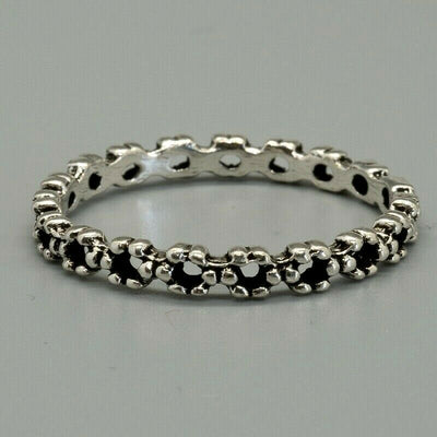 Daisy Chain Stacking Ring - .925 sterling silver