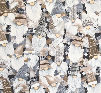Festive Gonk/Swedish Tomte Gnome 100% Cotton Fabric