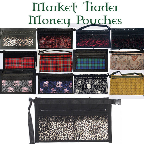Market Stall Trader Money Belt -  4 pocket - various designs (b)