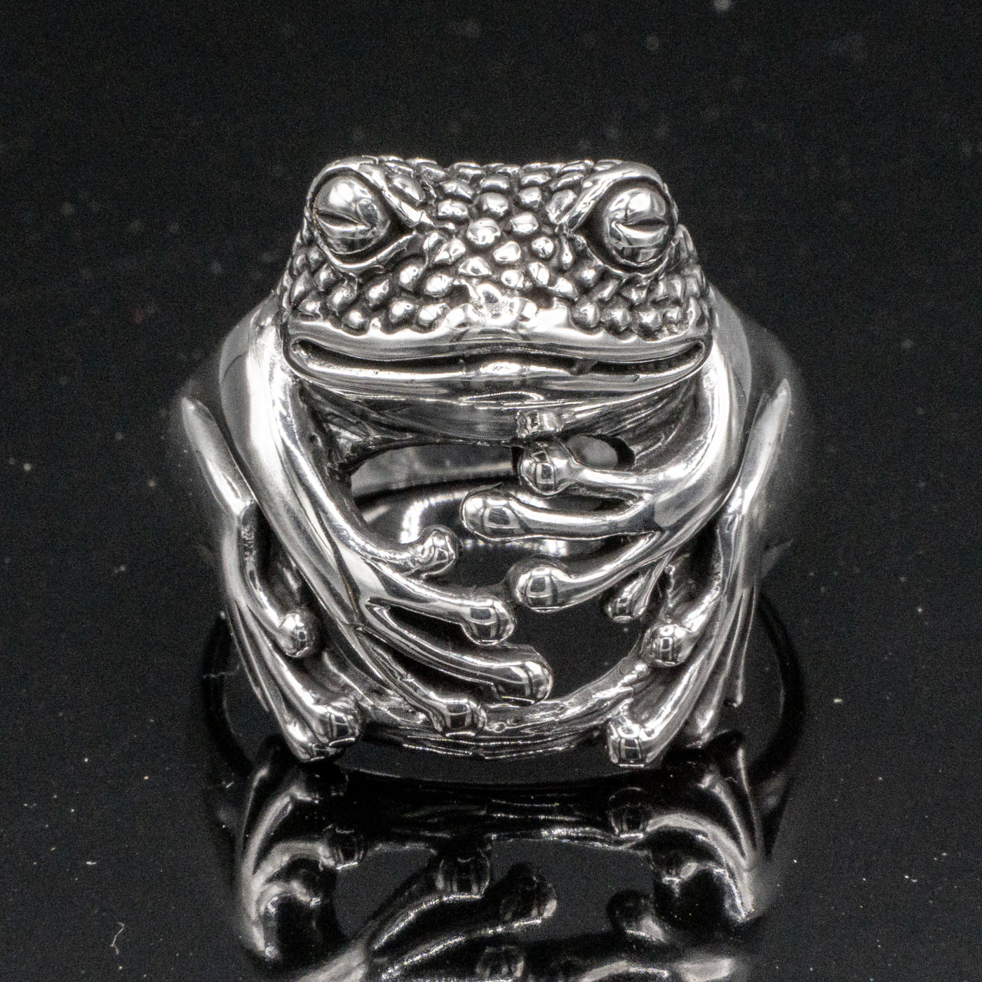 Frog Ring ~ 925 Sterling Silver (Size guide in Description)