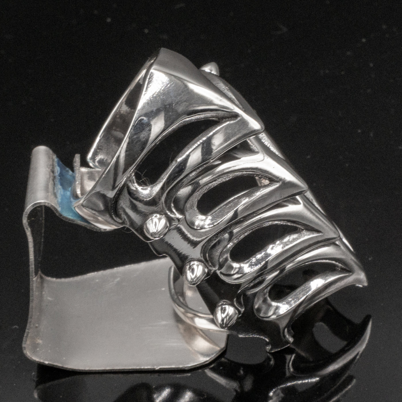 Articulated Armour Ring - .925 sterling silver