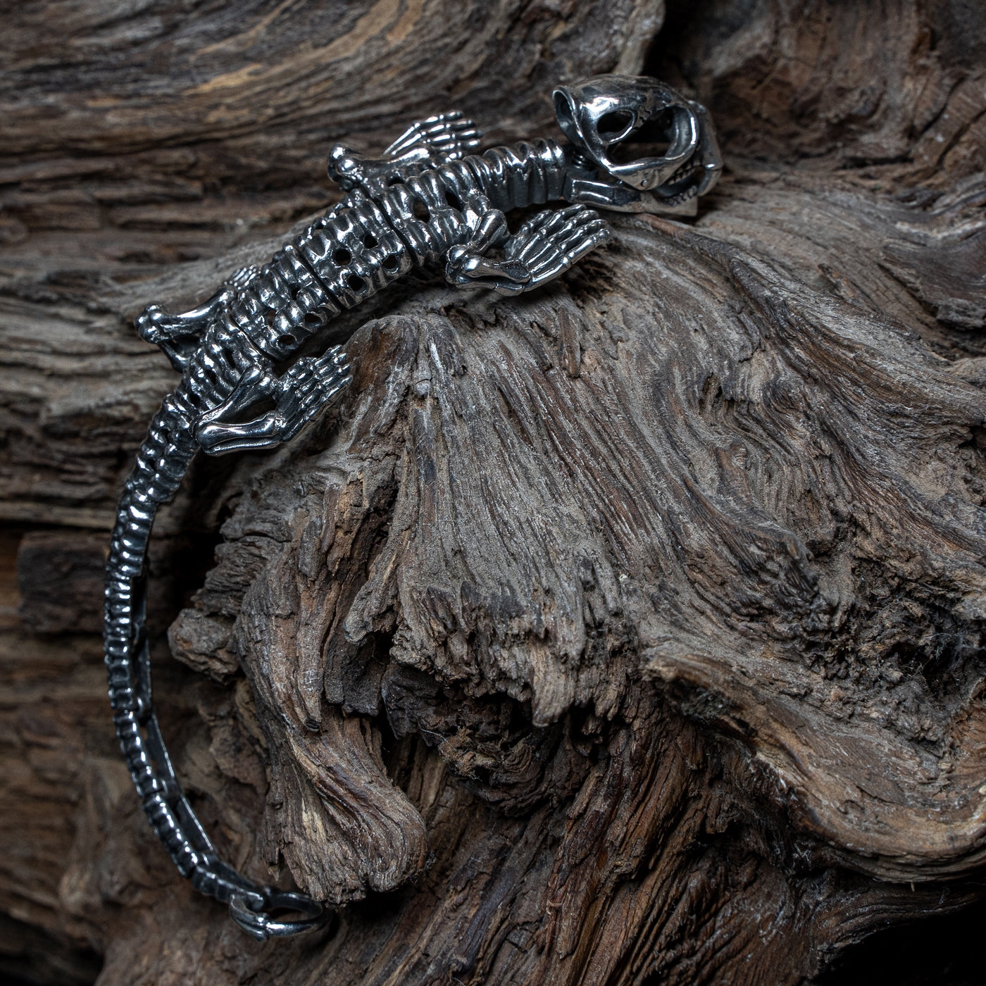 Dinosaur Skeleton Bracelet .925 sterling silver