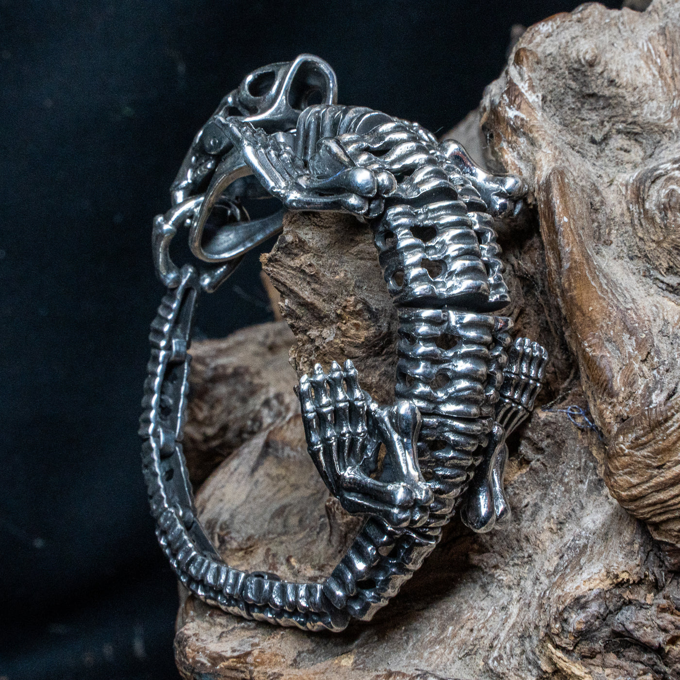 Dinosaur Skeleton Bracelet .925 sterling silver