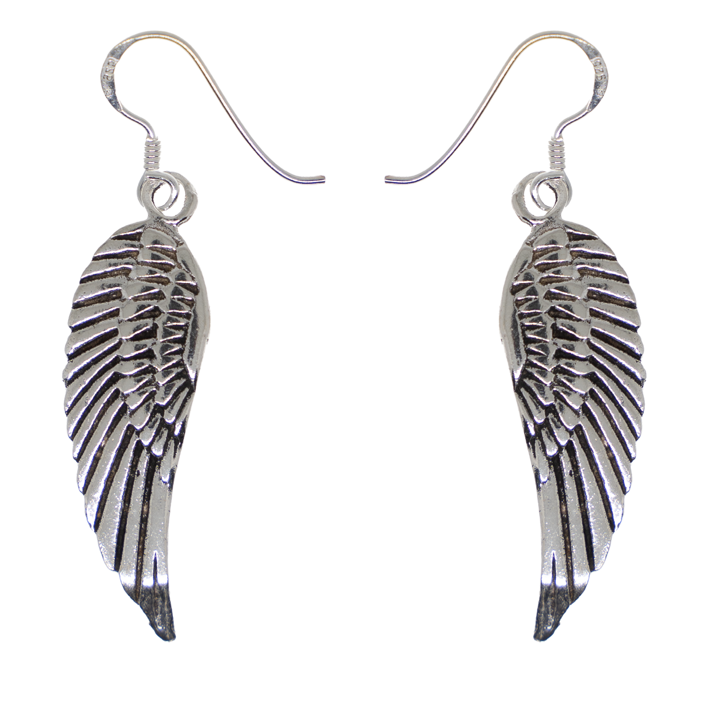 Angel Wing Earrings -  .925 sterling silver
