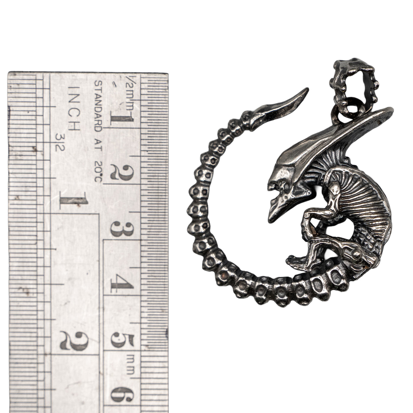 Alien Pendant - X large - .925 sterling silver
