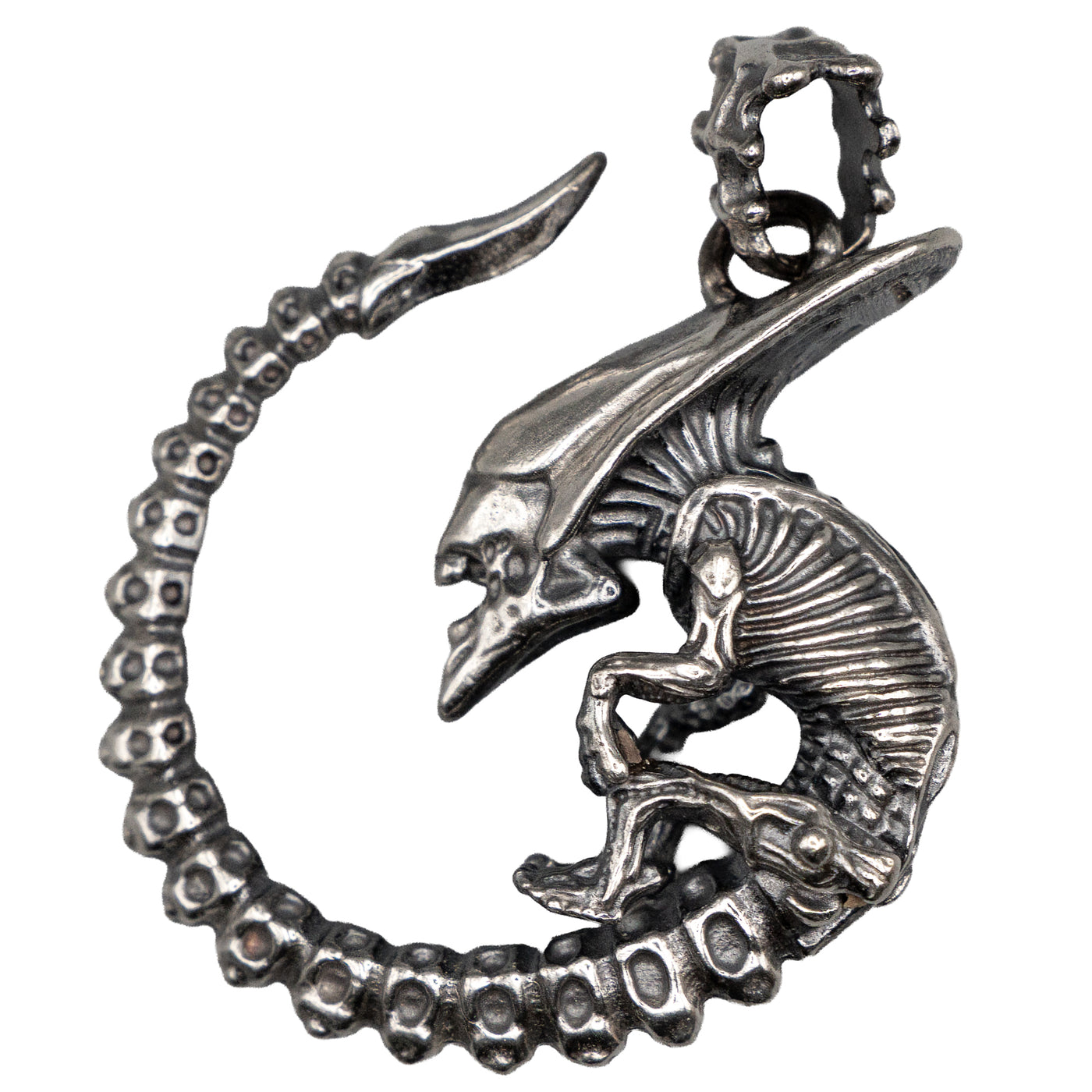 Alien Pendant - X large - .925 sterling silver