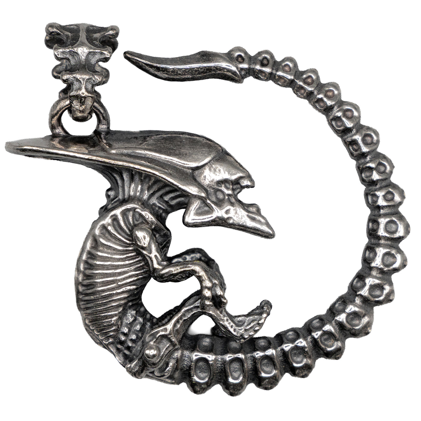 Alien Pendant - X large - .925 sterling silver