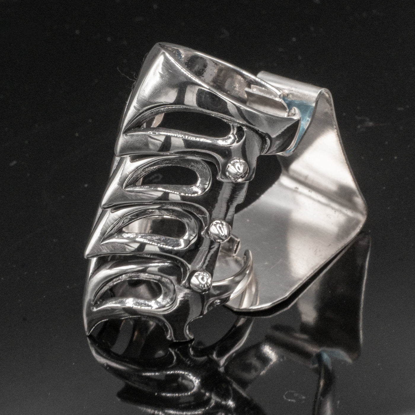 Articulated Armour Ring - .925 sterling silver
