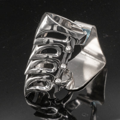 Articulated Armour Ring - .925 sterling silver