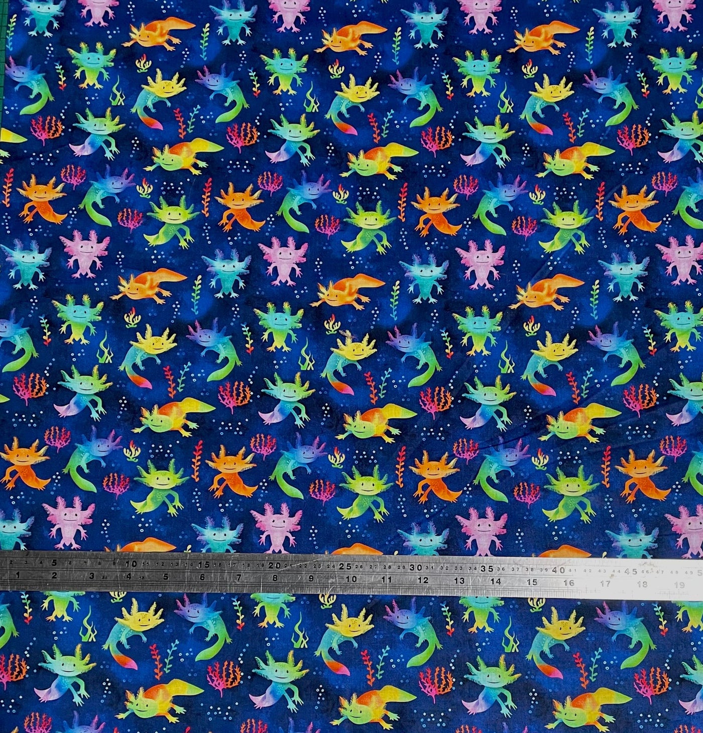 Cute design, bright & vibrant colours in our axolotl bandana made from 100% cotton fabric