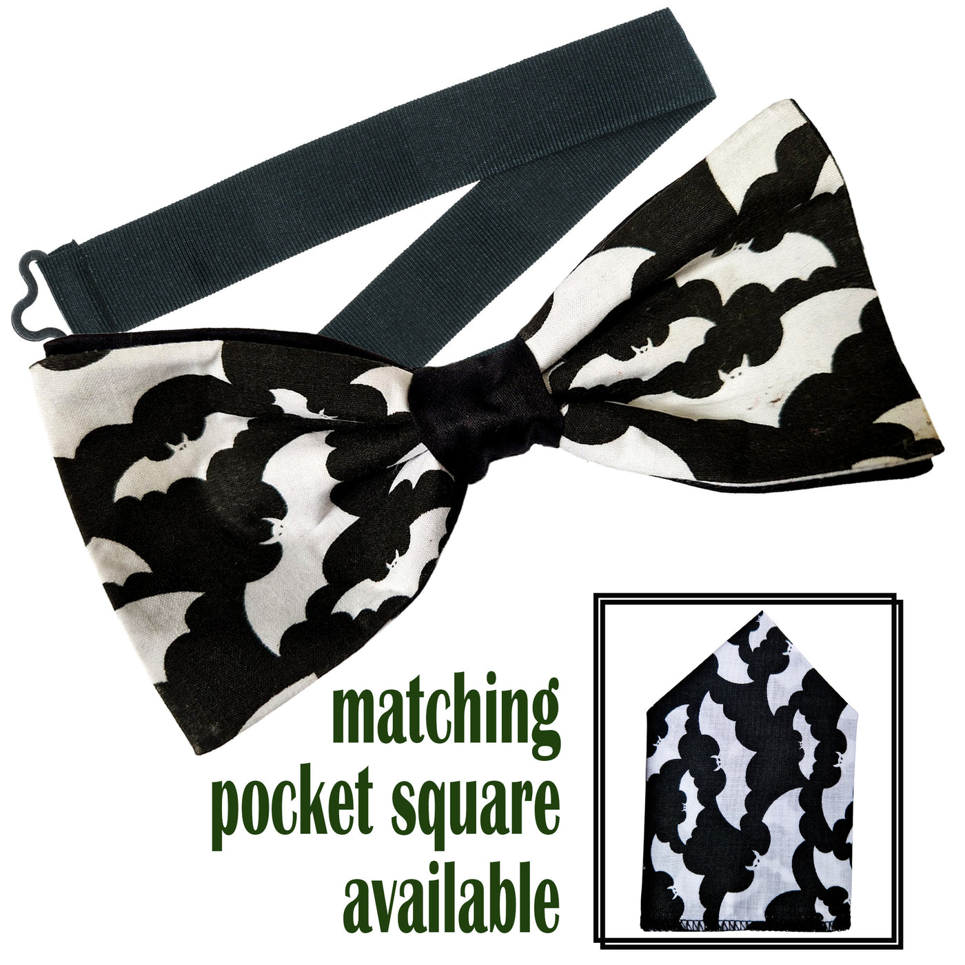 Bat Bow Tie & Pocket Square