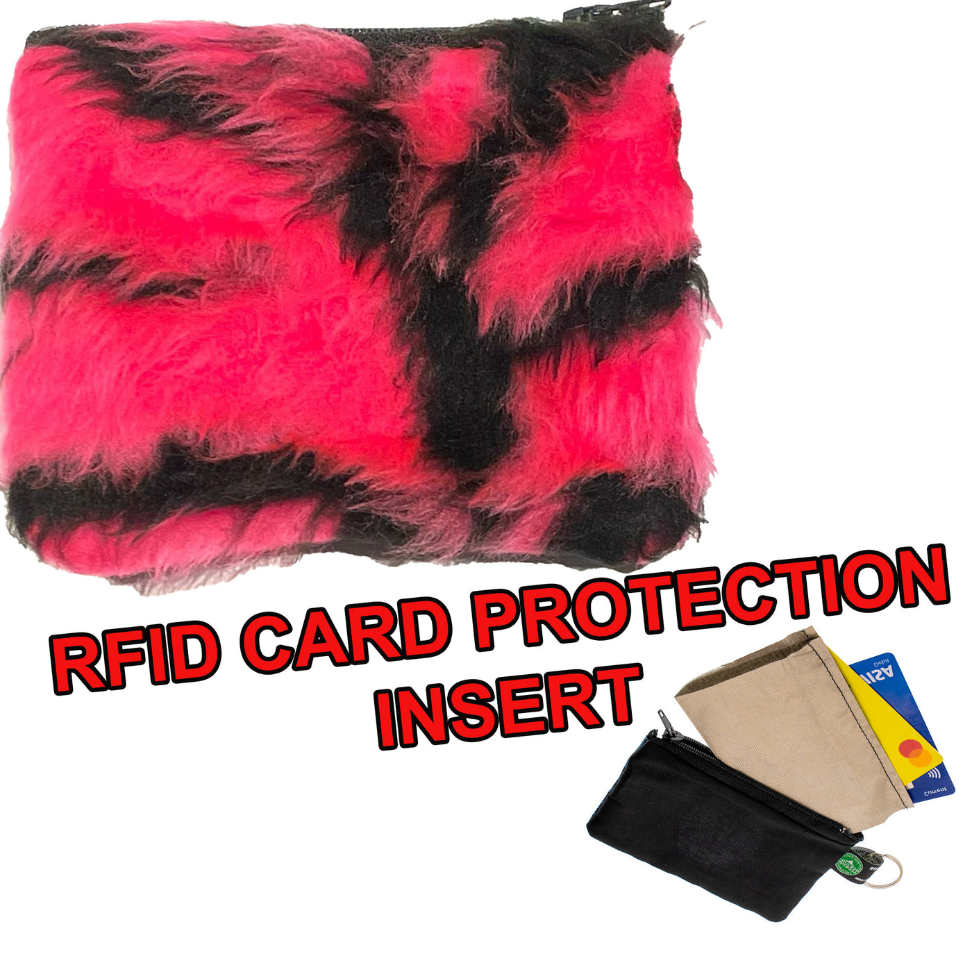 Carnival Tiger Fluffy Coin & Card Purse