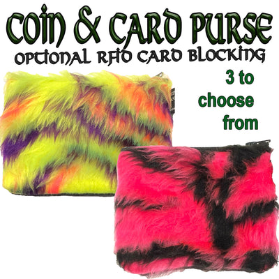 Carnival Tiger Fluffy Coin & Card Purse