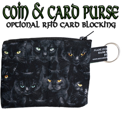 Black Cat's Eyes Coin & Card Purse
