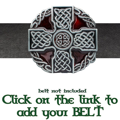 Celtic Cross & Knotwork Belt Buckle