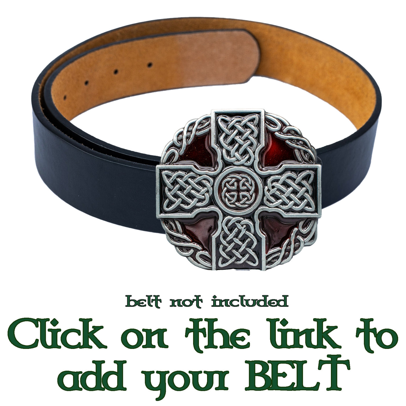 Celtic Cross & Knotwork Belt Buckle