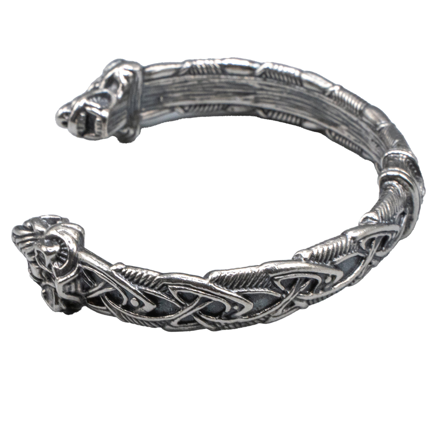 Celtic Wolf Torc/Bangle - .925 sterling silver