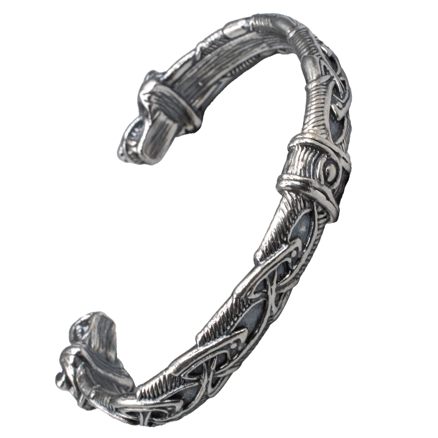 Celtic Wolf Torc/Bangle - .925 sterling silver