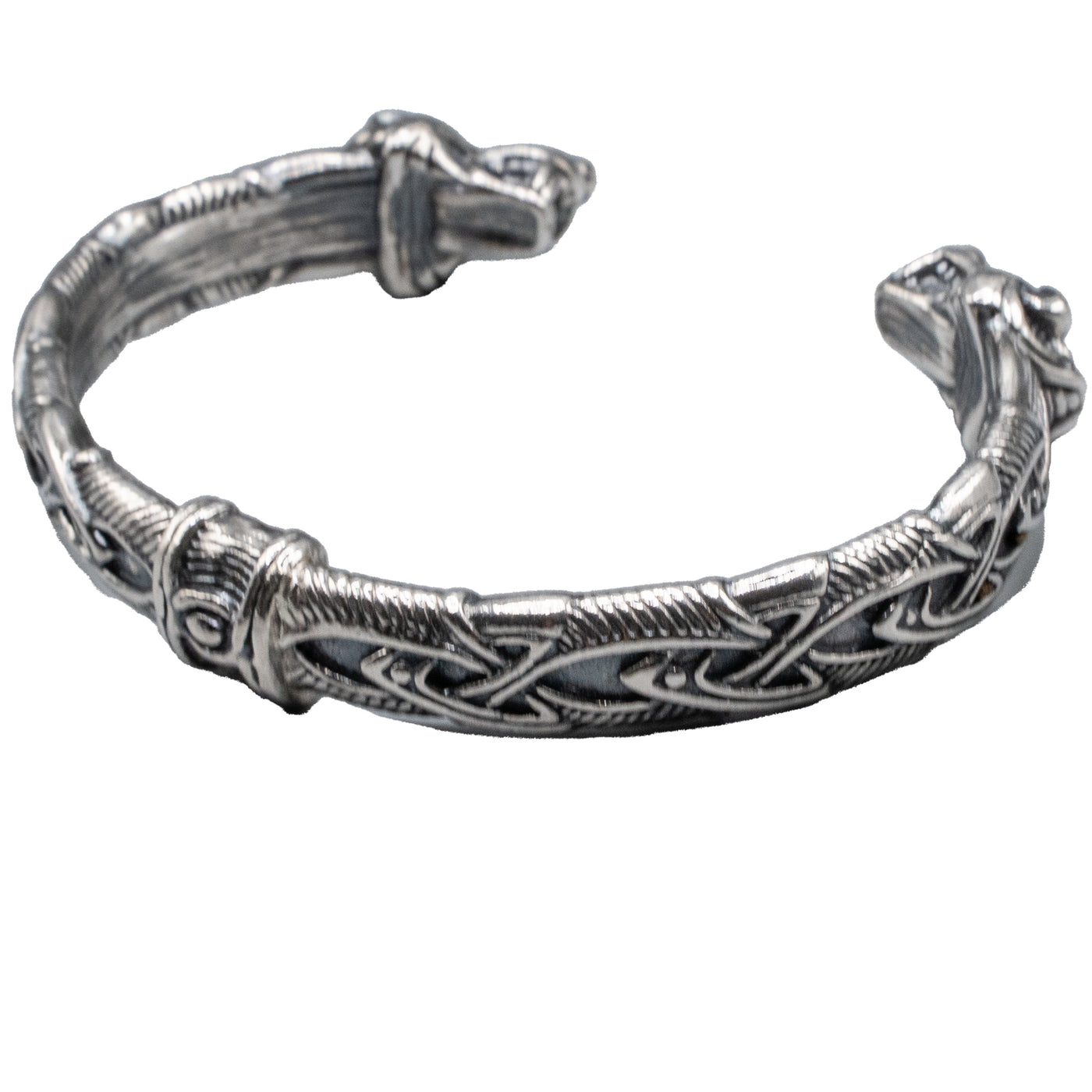 Celtic Wolf Torc/Bangle - .925 sterling silver