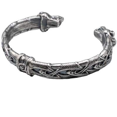 Celtic Wolf Torc/Bangle - .925 sterling silver