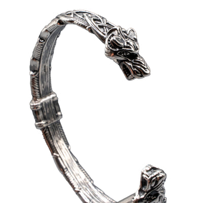 Celtic Wolf Torc/Bangle - .925 sterling silver