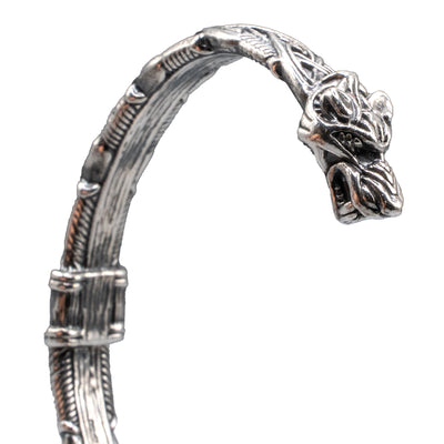 Celtic Wolf Torc/Bangle - .925 sterling silver