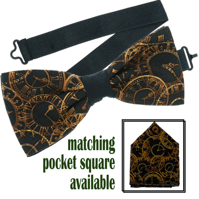 Perfect steampunk accessory, our clock face pre-folded pocket square is approx. 25cm x 25cm, pre-folded so you can pop it straight in your breast pocket. Handmade from 100% Cotton
