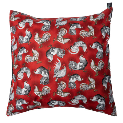 Red Cockerel Cushion Cover