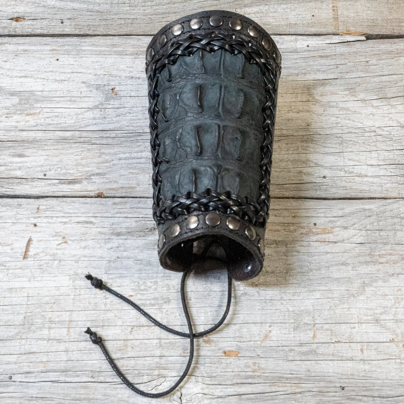 Genuine Crocodile Skin Wide Leather Arm Protector