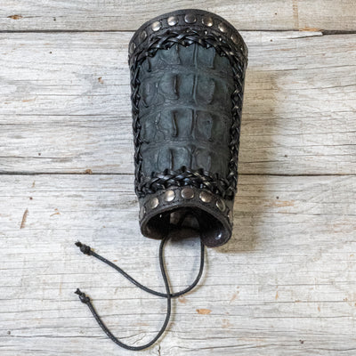 Genuine Crocodile Skin Wide Leather Arm Protector