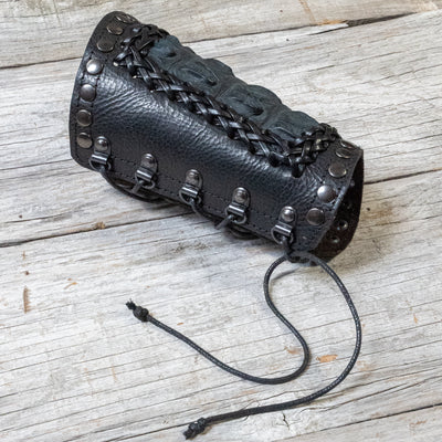 Genuine Crocodile Skin Wide Leather Arm Protector