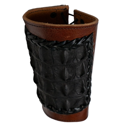 Genuine Crocodile Skin Wide Leather Arm Protector